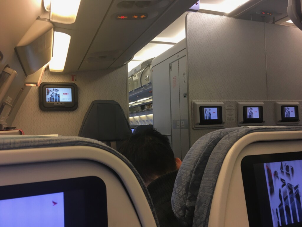 a person sitting in a plane