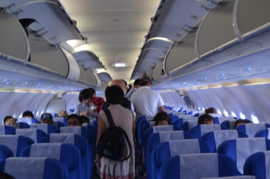 people inside of an airplane