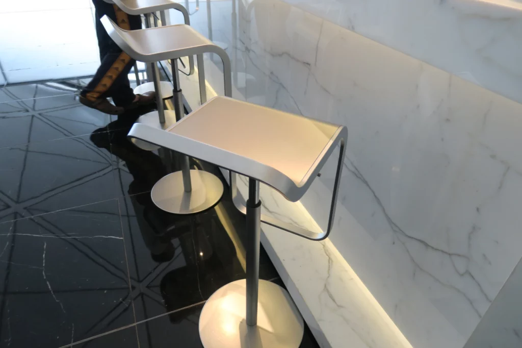 a group of stools in a room