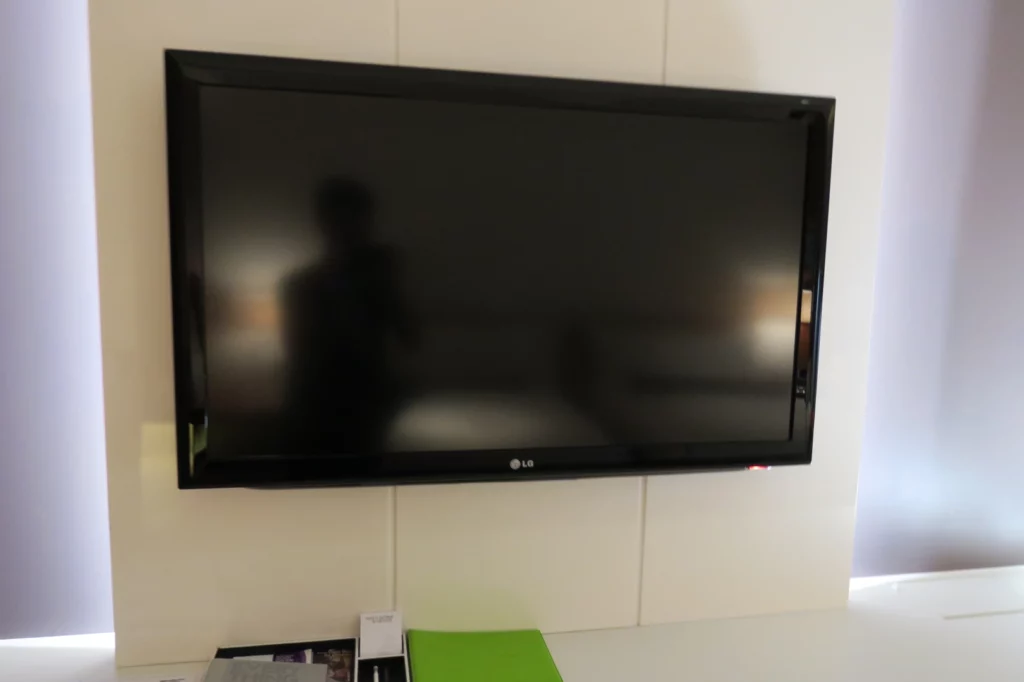 a tv on a wall