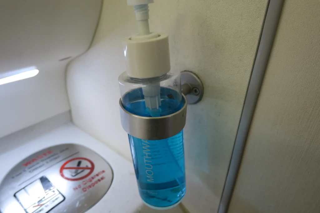 a hand sanitizer in a bottle