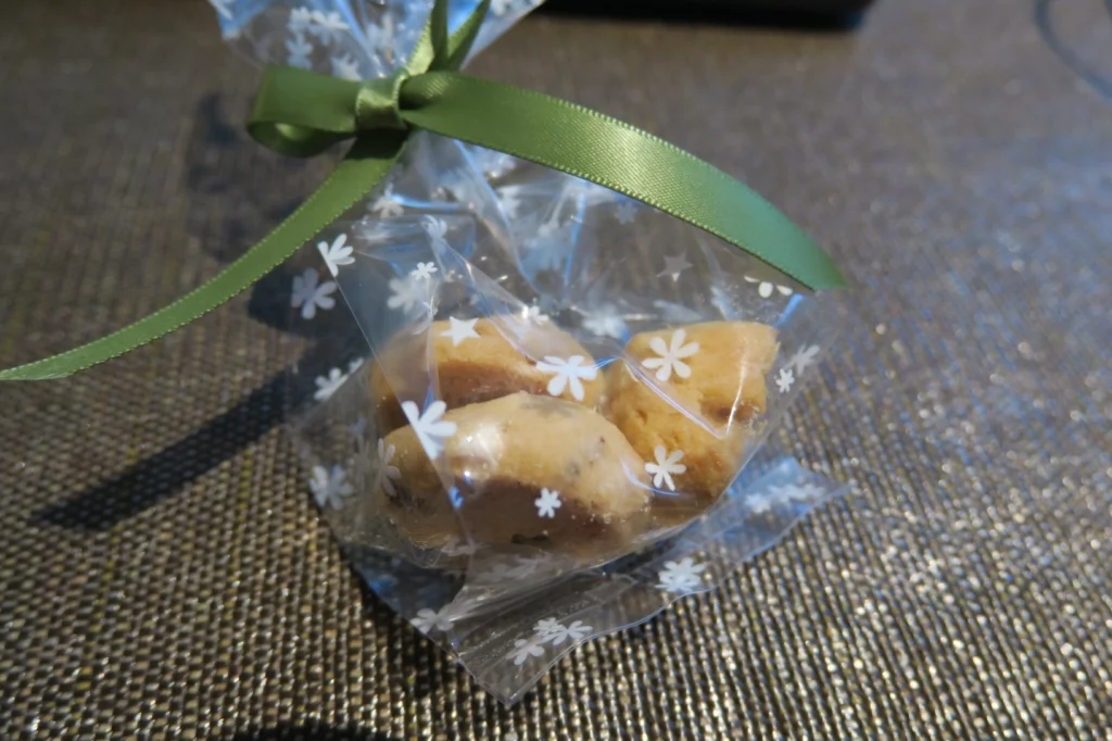 a small bag of cookies