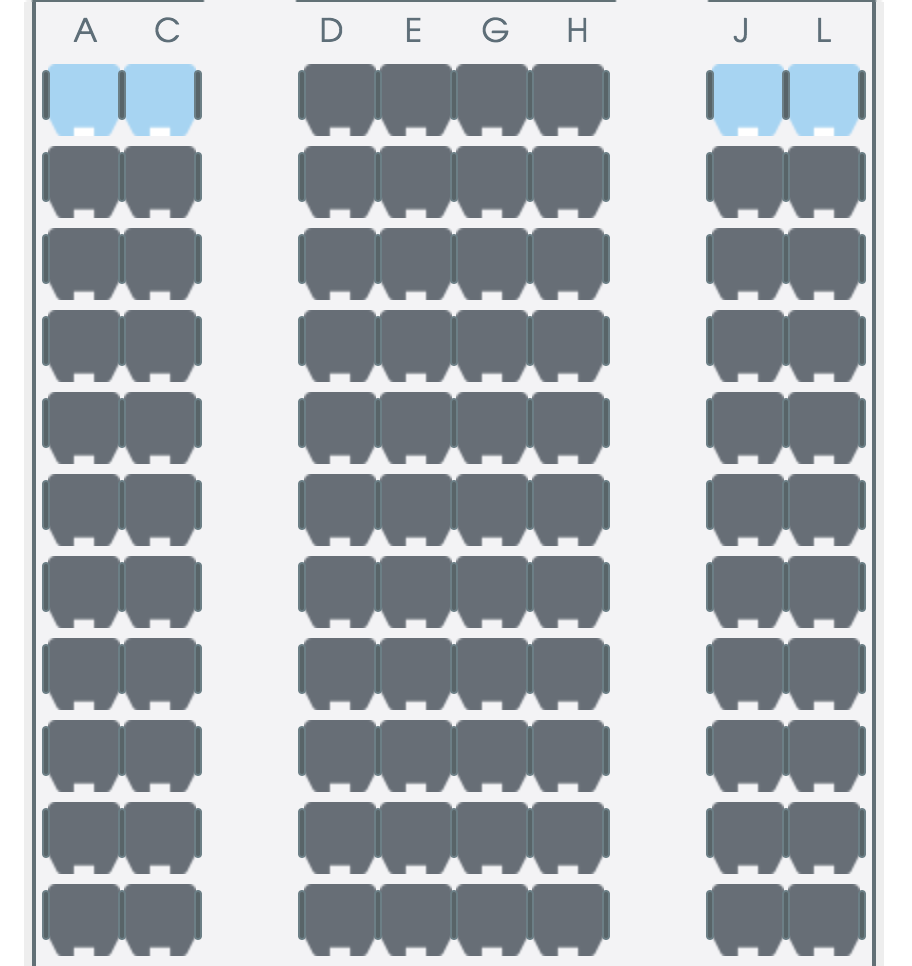 a diagram of seats in a row