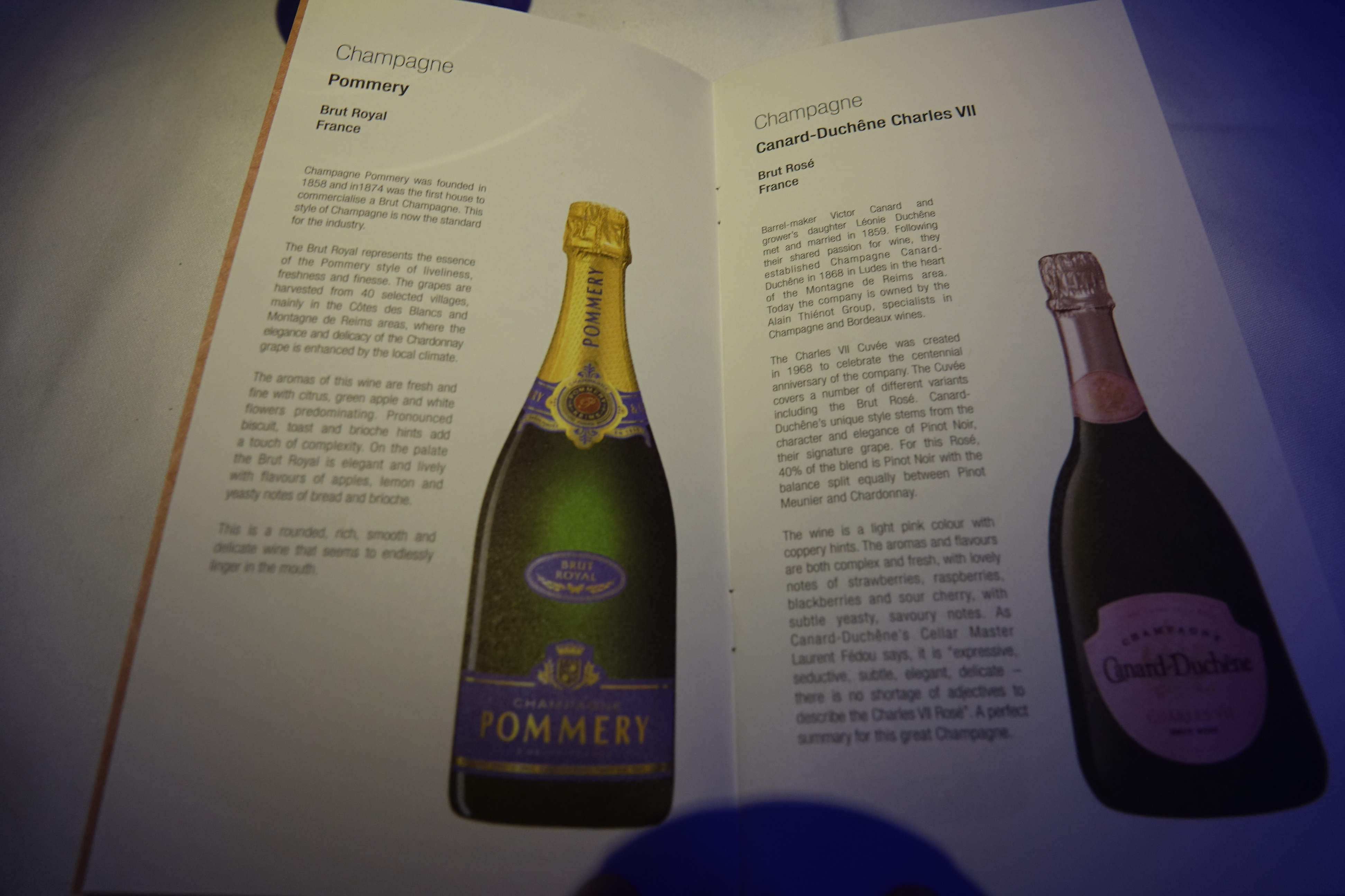 a book with a picture of a bottle of champagne
