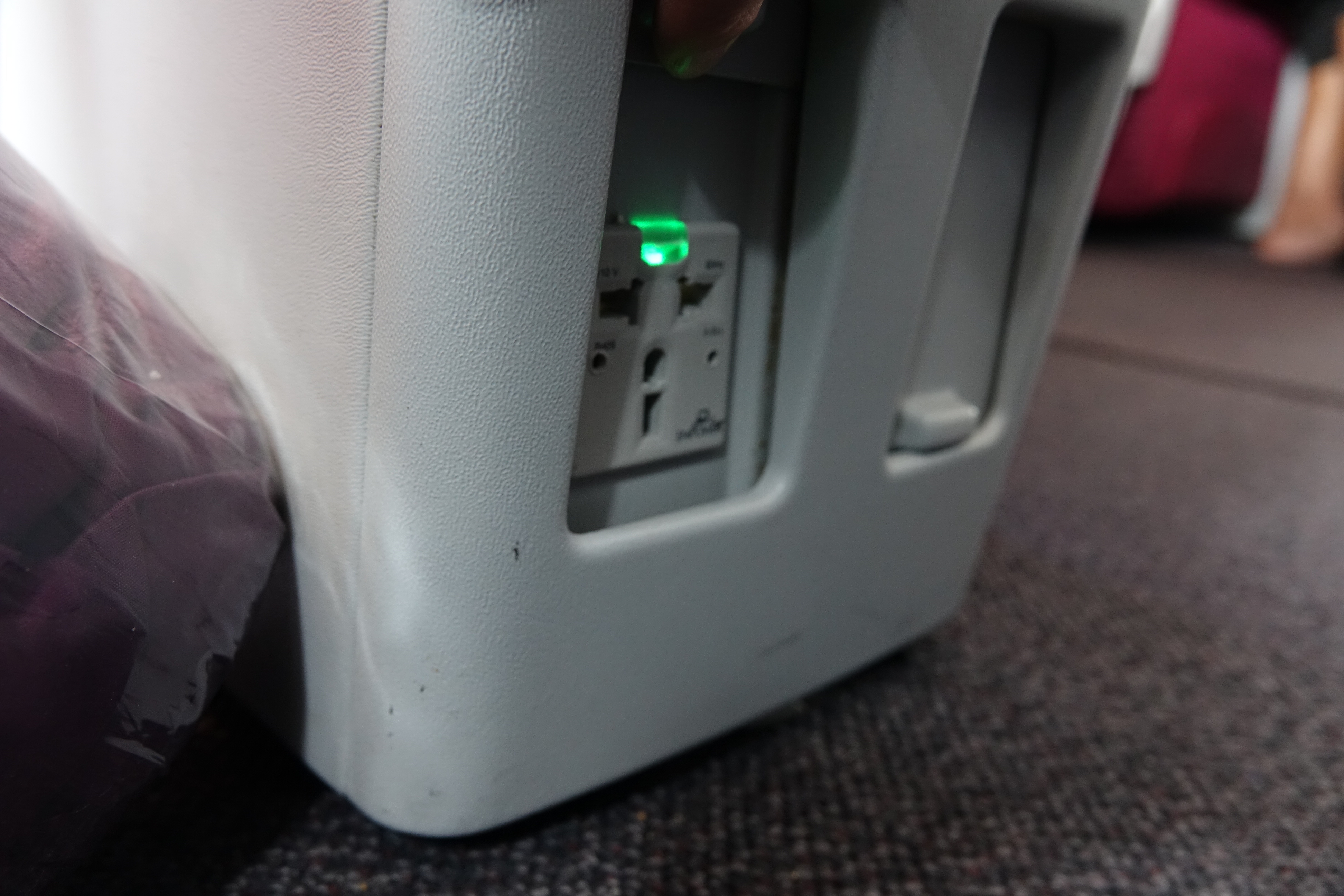 a close up of a power outlet