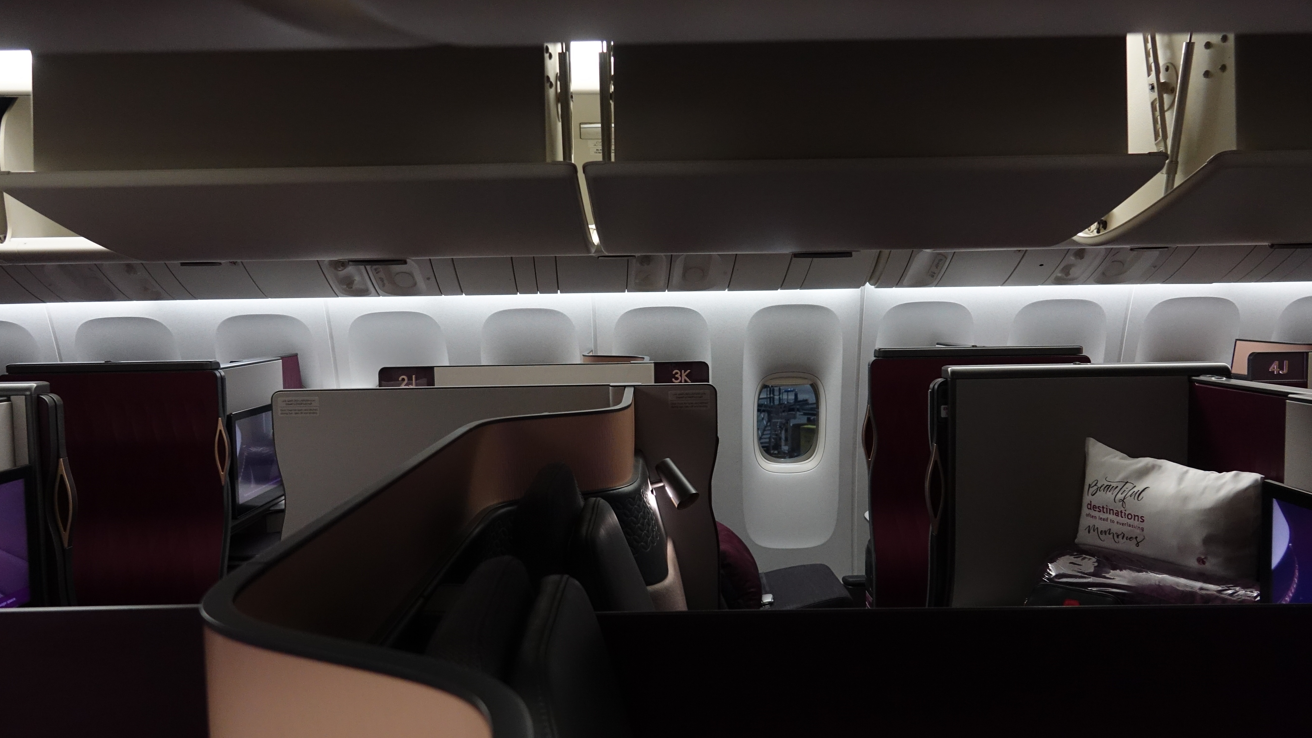 an airplane with seats and windows