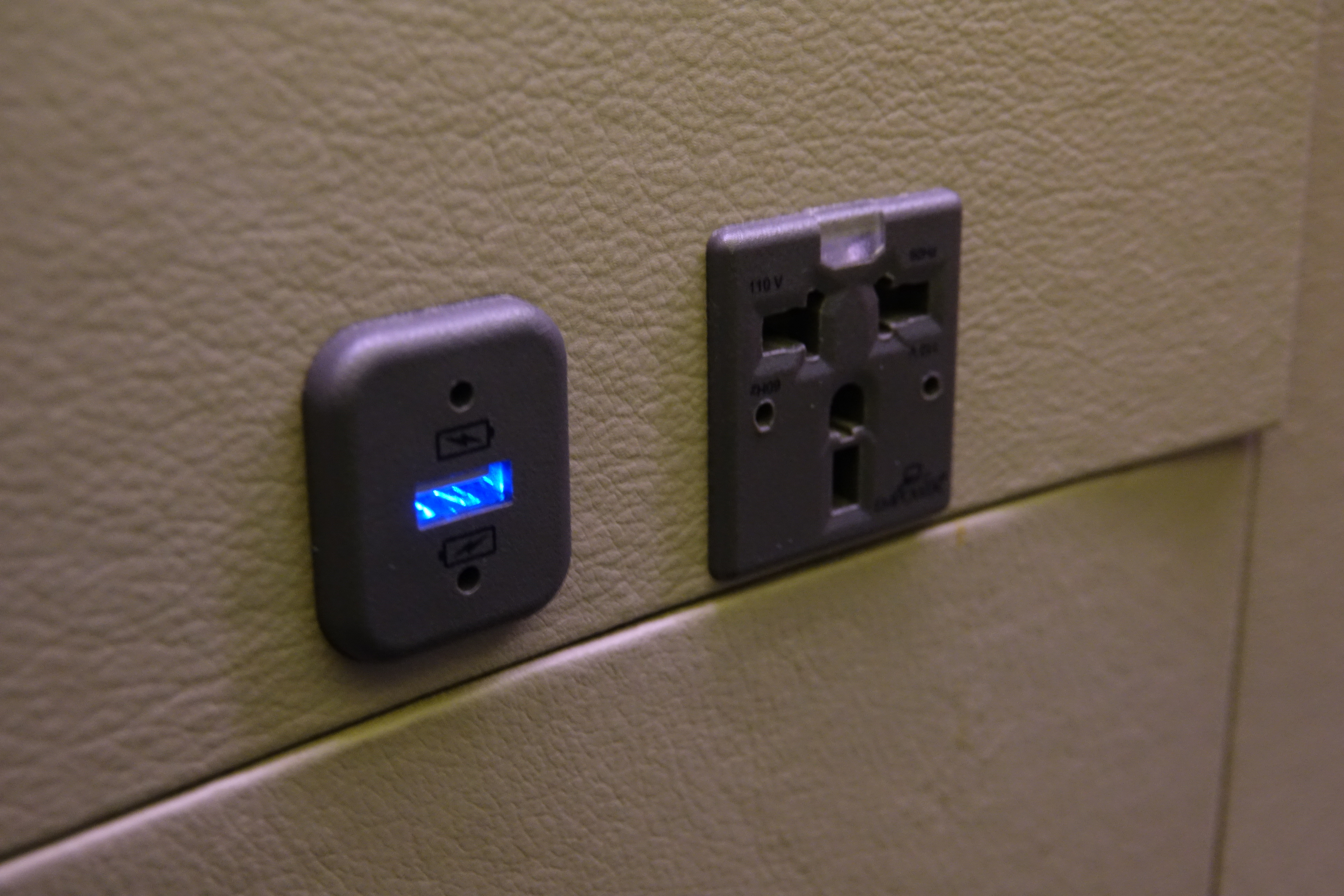 a wall outlet and a power outlet