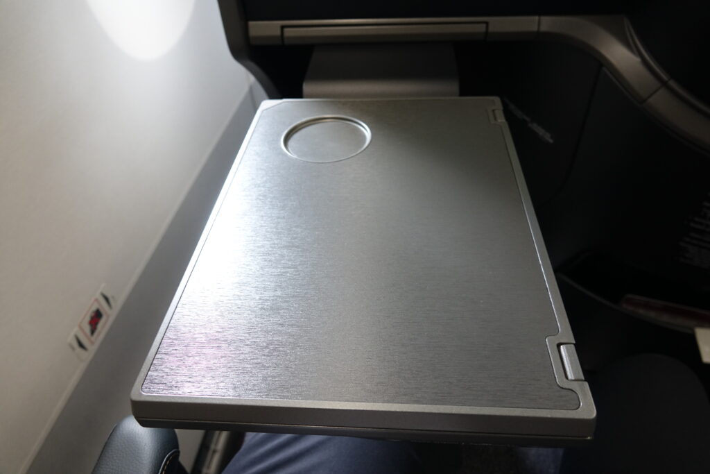 a laptop on a plane