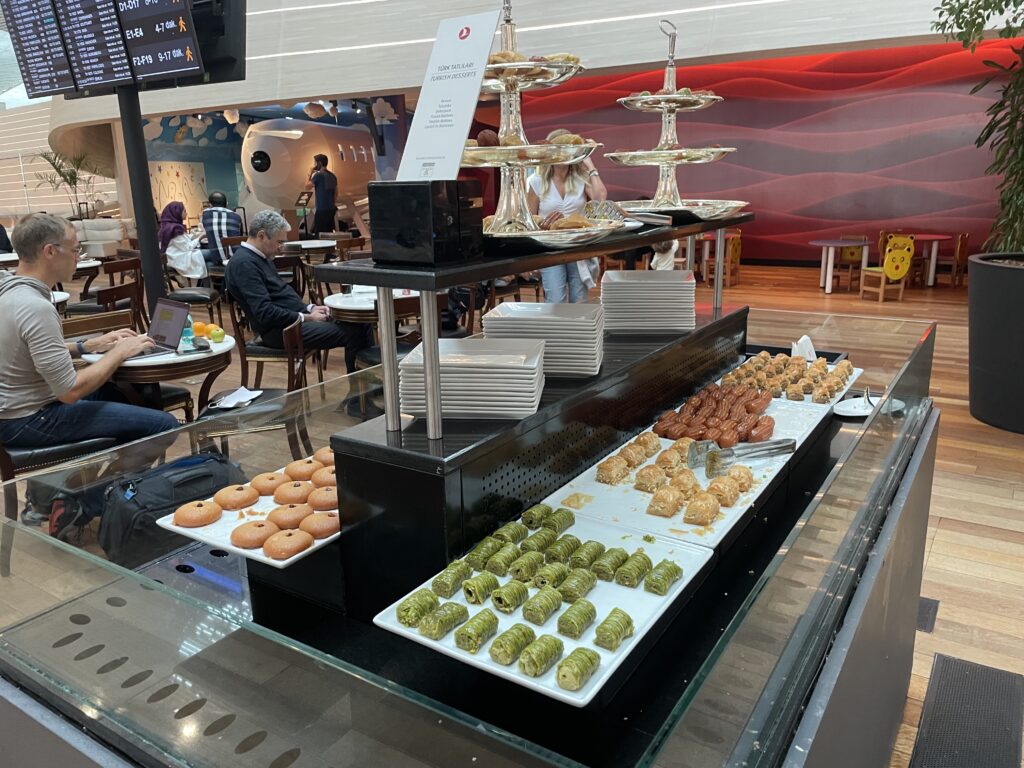 a display of food on a table