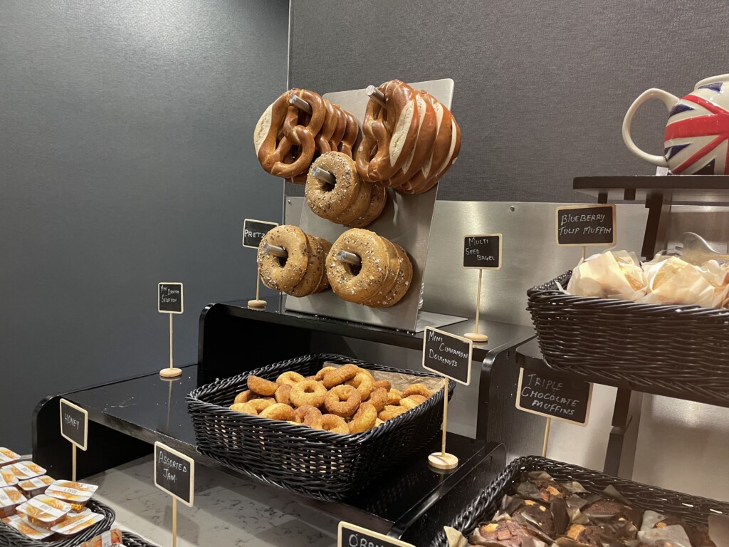 a display of donuts and chocolates