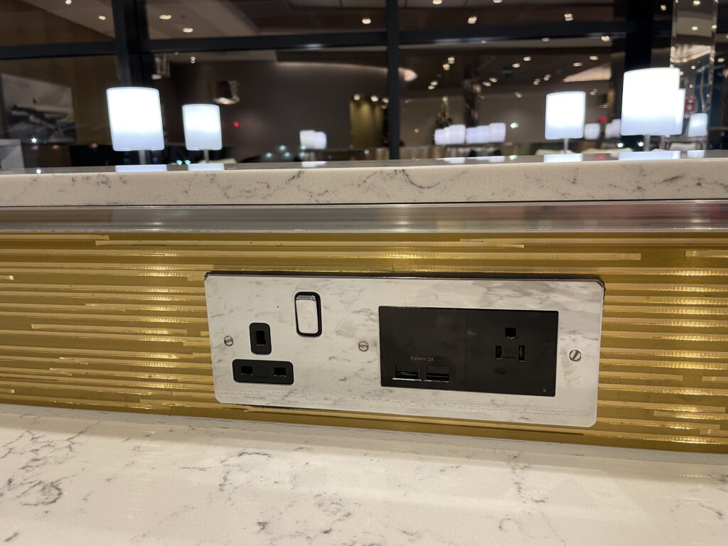 a outlet on a counter