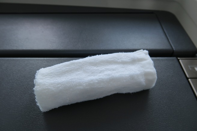 a white roll of cotton gauze
