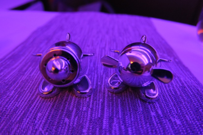 a pair of metal objects on a table