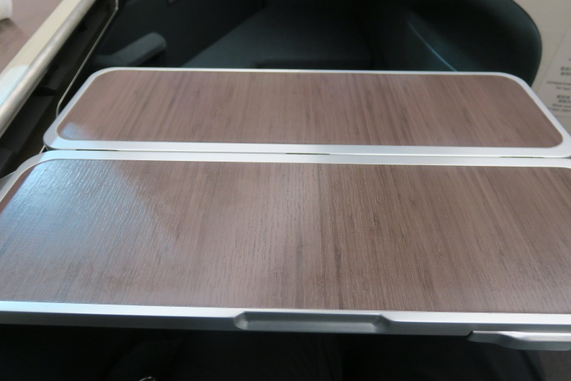 a table in a car