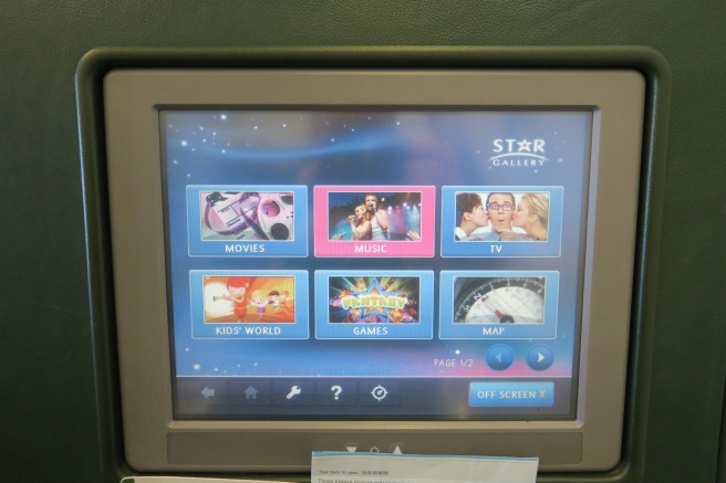 a screen with pictures on it
