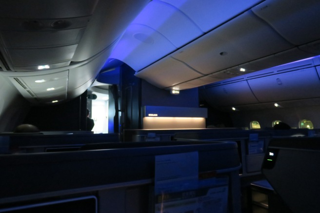 an inside of an airplane