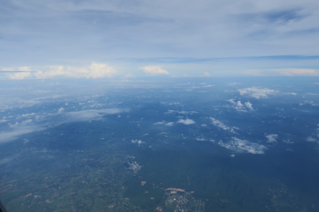 aerial view of a landscape from an airplane