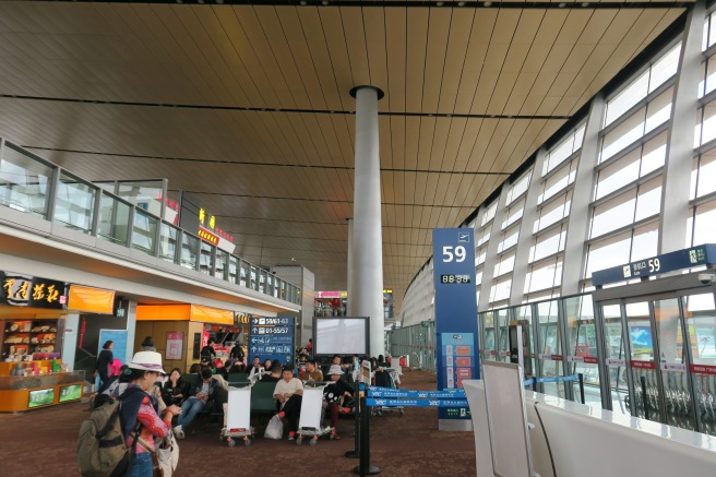 people sitting in a terminal