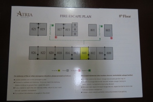 a fire escape plan on a table