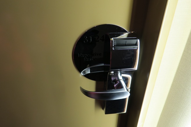 a close-up of a door handle