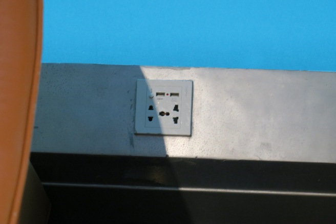 a close-up of a power outlet