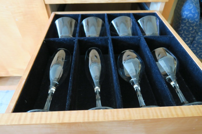 a box with wine glasses inside