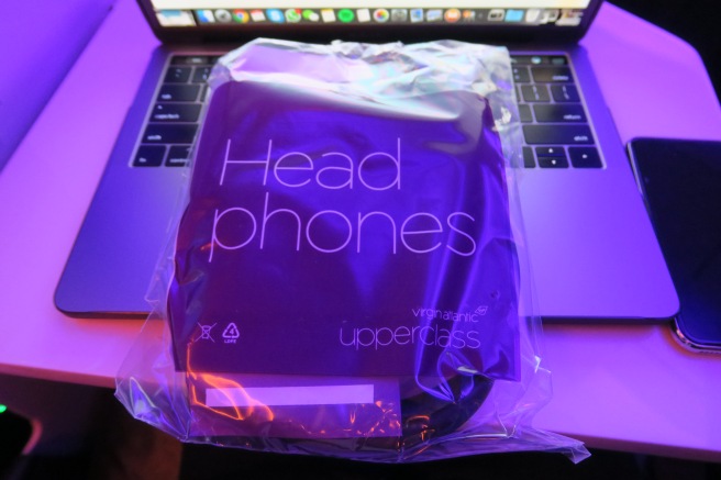 a package of headphones in a laptop