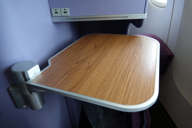a table on a plane