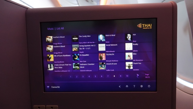 a screen with music menu