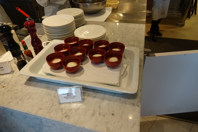 a group of red cups on a tray