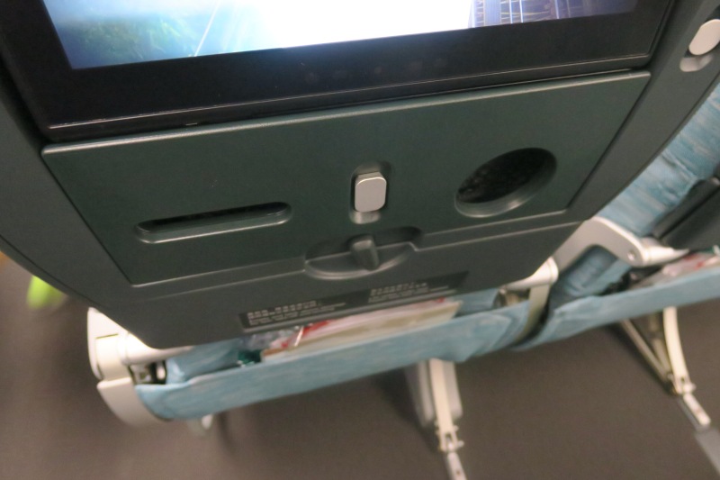 a tv on an airplane