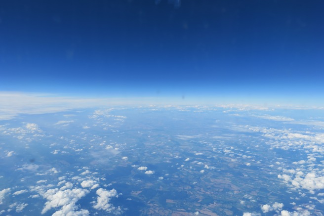aerial view of the earth from the sky