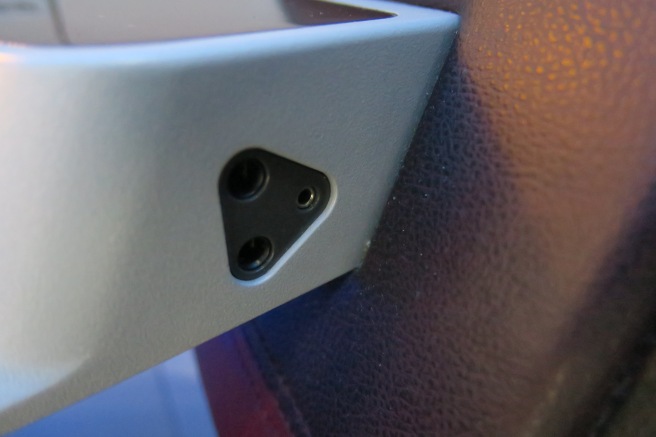 a close-up of a metal corner