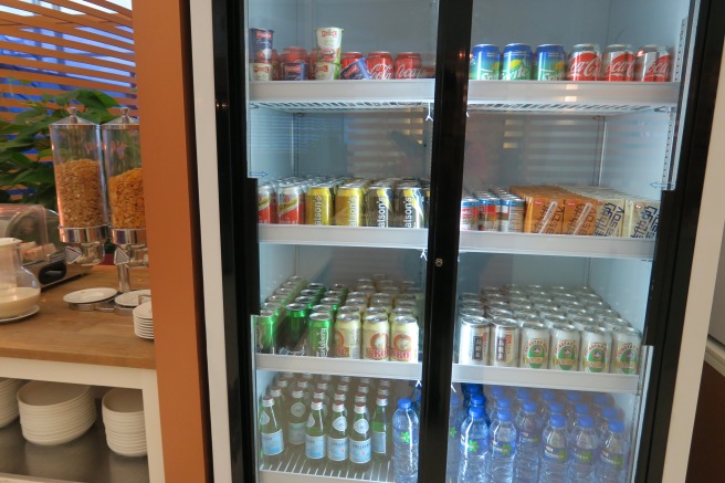 a refrigerator full of beverages