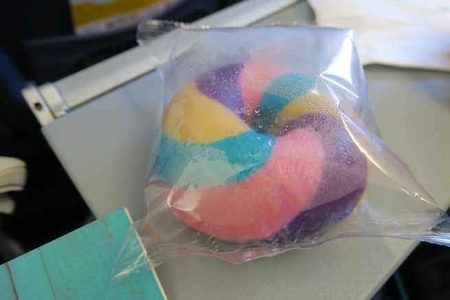 a colorful candy in a plastic bag