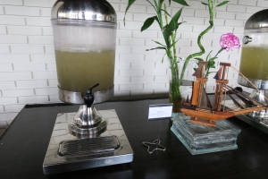 a drink dispenser and a model boat