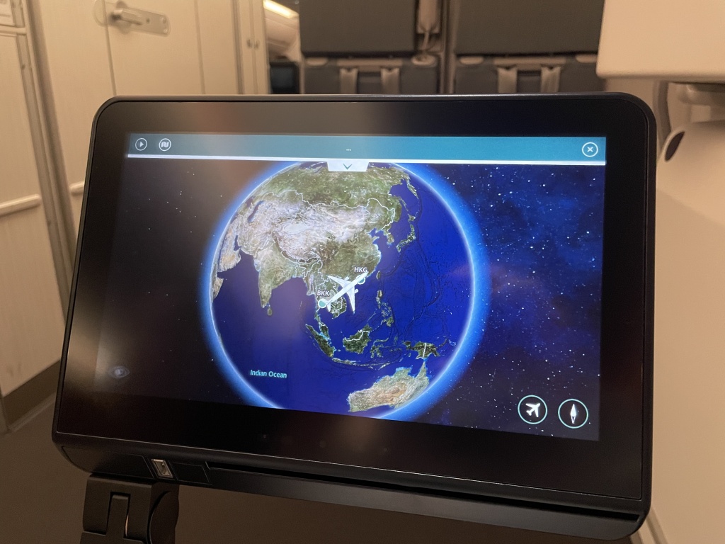 a tablet with a screen showing the earth