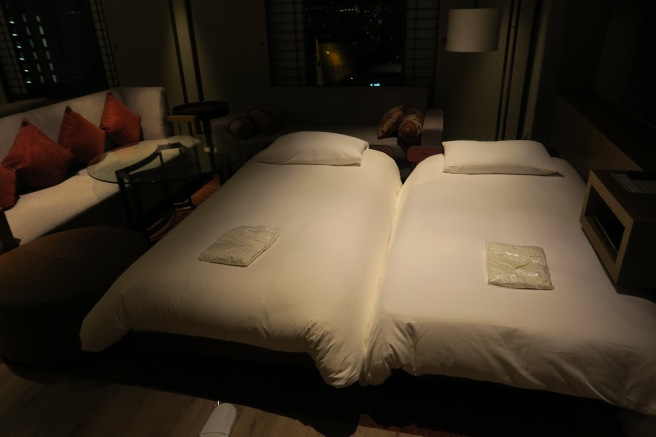 two beds in a room