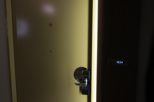 a door with a light on it
