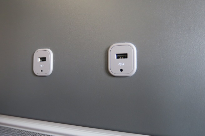 a wall with usb ports
