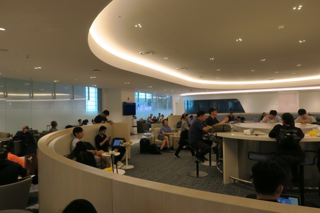 a group of people sitting in a room