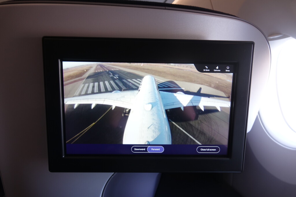a screen on the plane