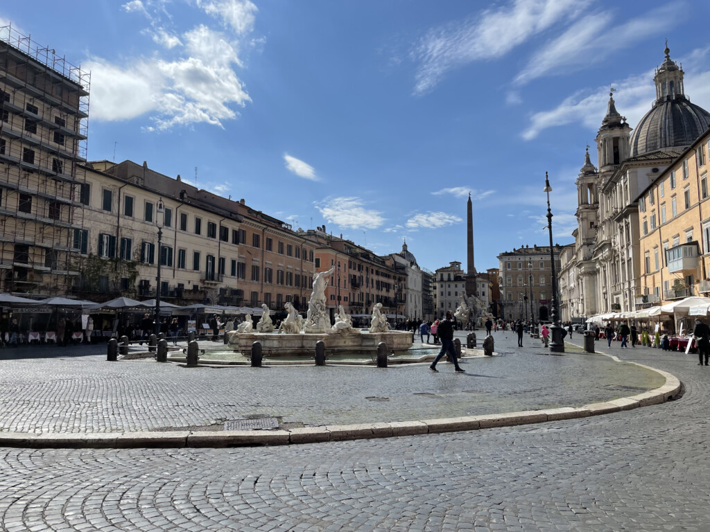 a fountain in Piazza Navona