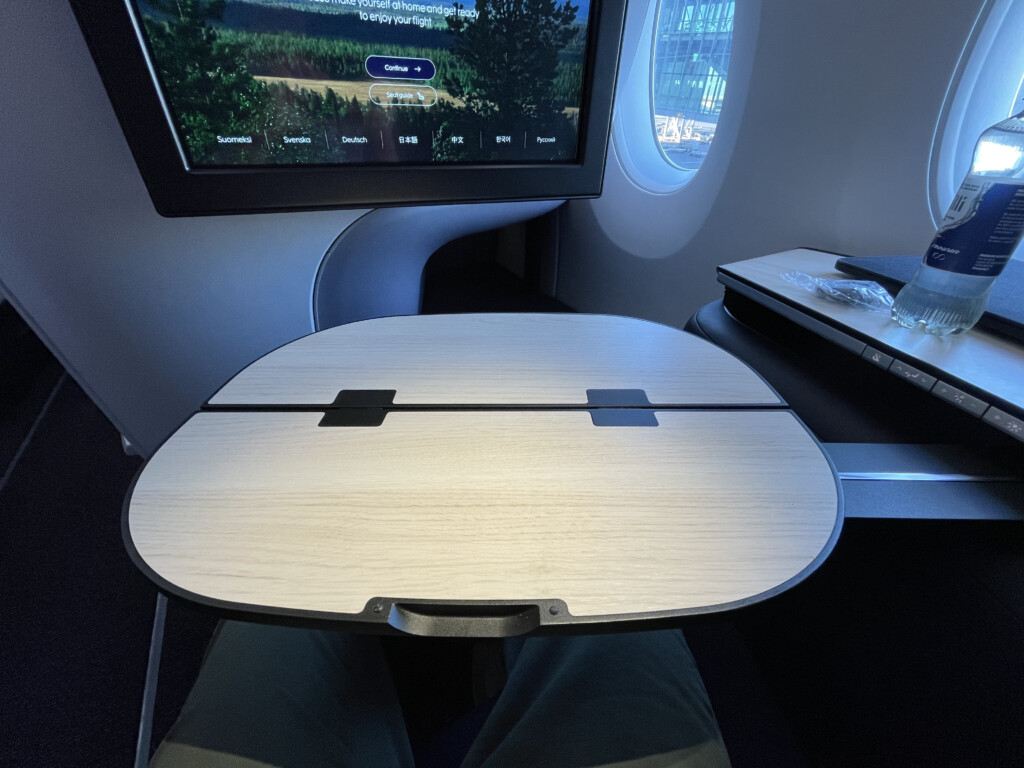 a table in a plane