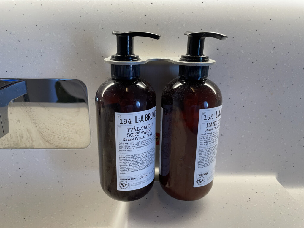 a couple of bottles of liquid soap