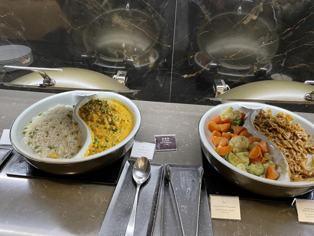 a two bowls of food on a counter