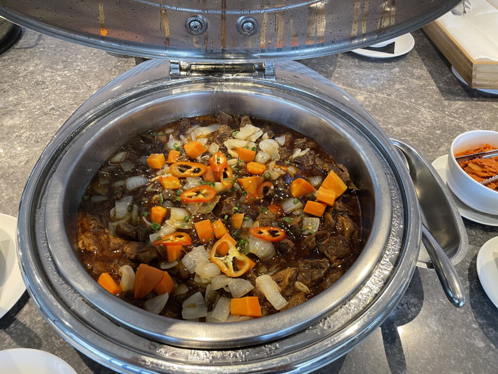 a pot of food with a lid open