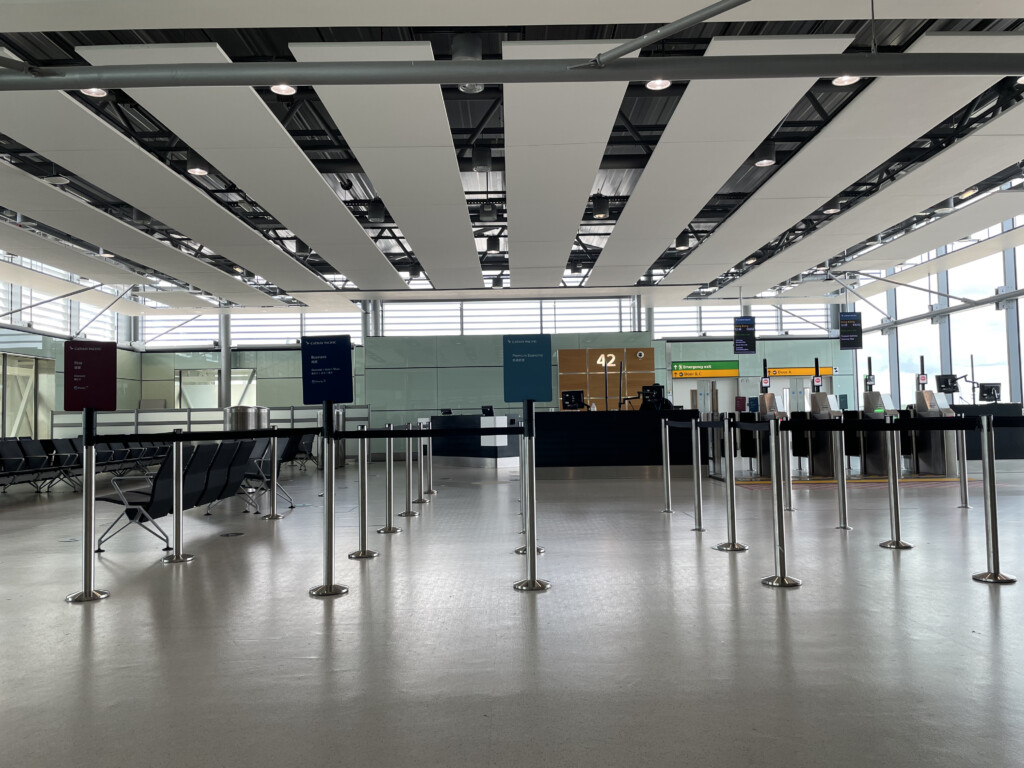 an empty airport terminal