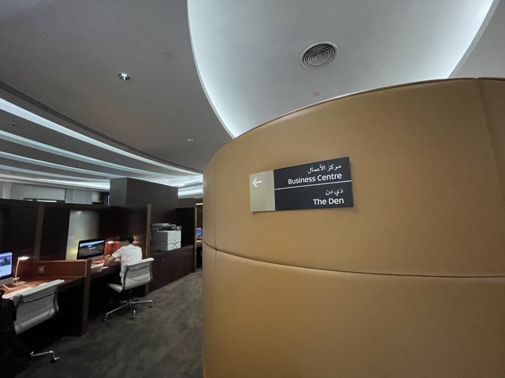 a room with a circular object with a sign on it
