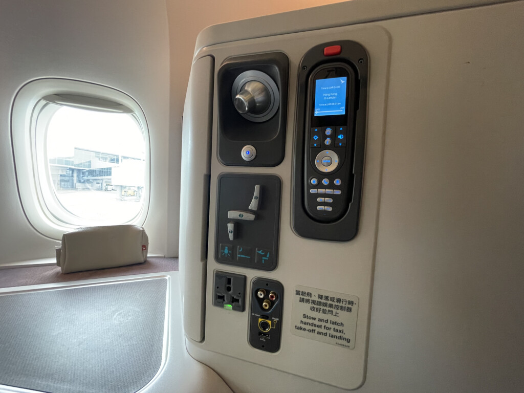 a control panel on an airplane